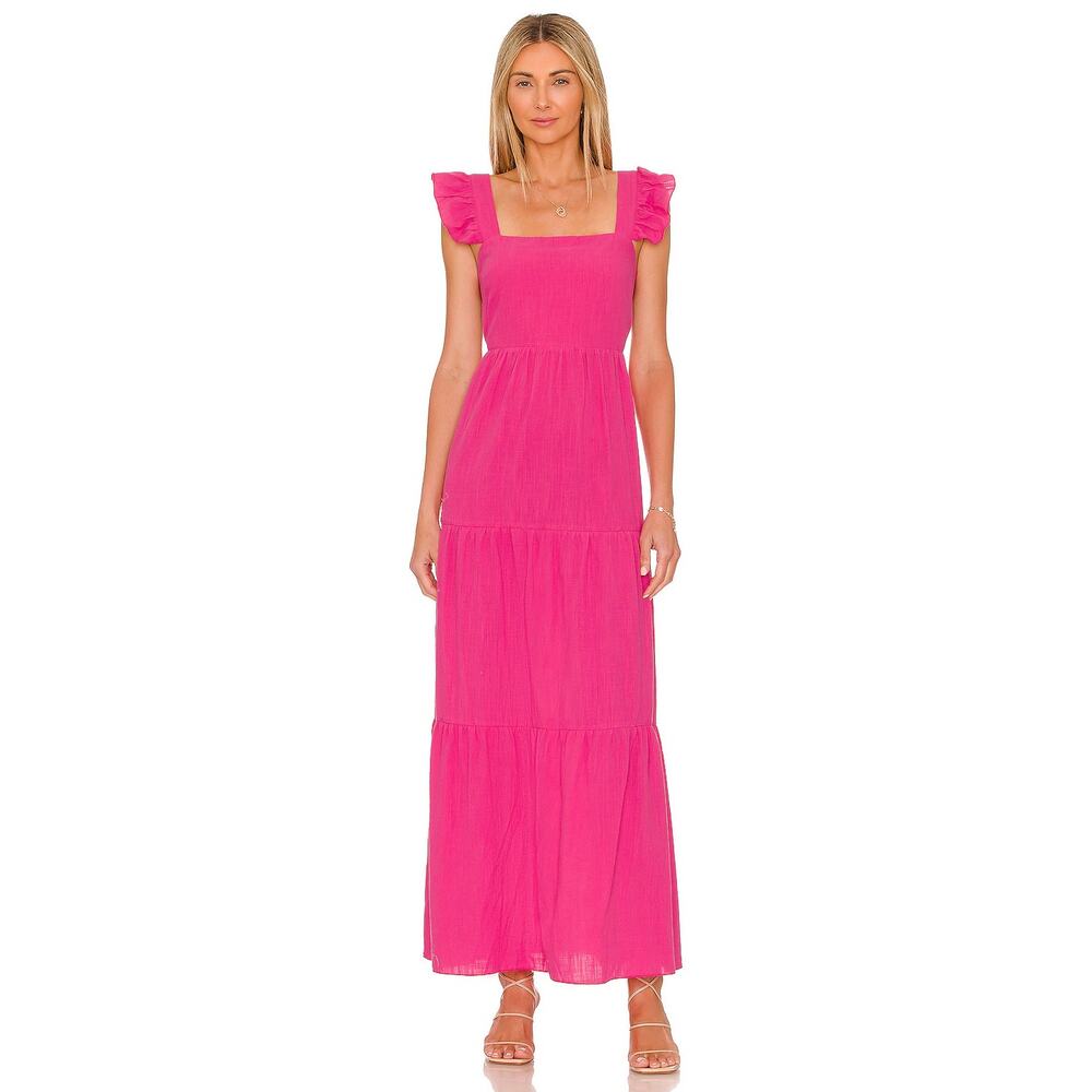 SNDYs x REVOLVE Peaches Linen Dress NWT